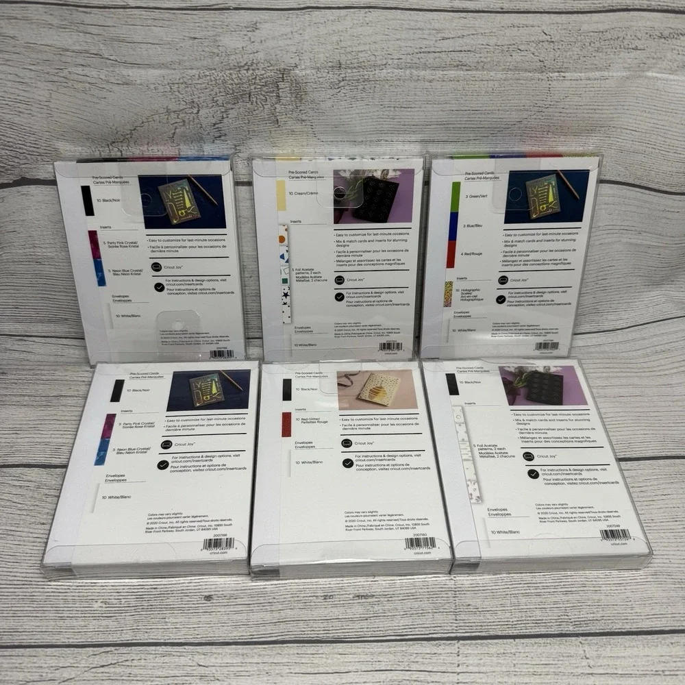 4 New Packs Cricut Joy Insert Cards Samplers 10 Count Each  + 2 Open Packs